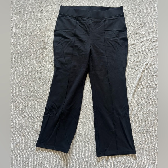 Lands End Starfish Flare Leg Pant Size XL Black Wide Leg Pant Comfy Athleisure - Picture 2 of 11